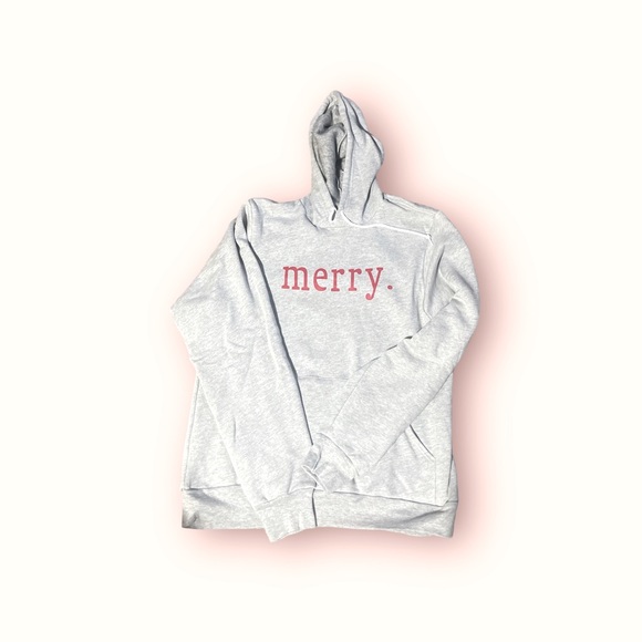Merry. - Custom Light Grey Hoodie - BRAND NEW - Picture 2 of 2